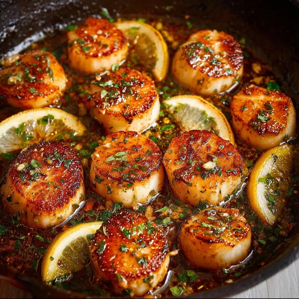 Pan Seared Lemon Garlic Butter Scallops Recipe - Recipe Image