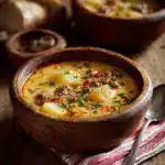 Cheesy Hamburger Potato Soup Recipe