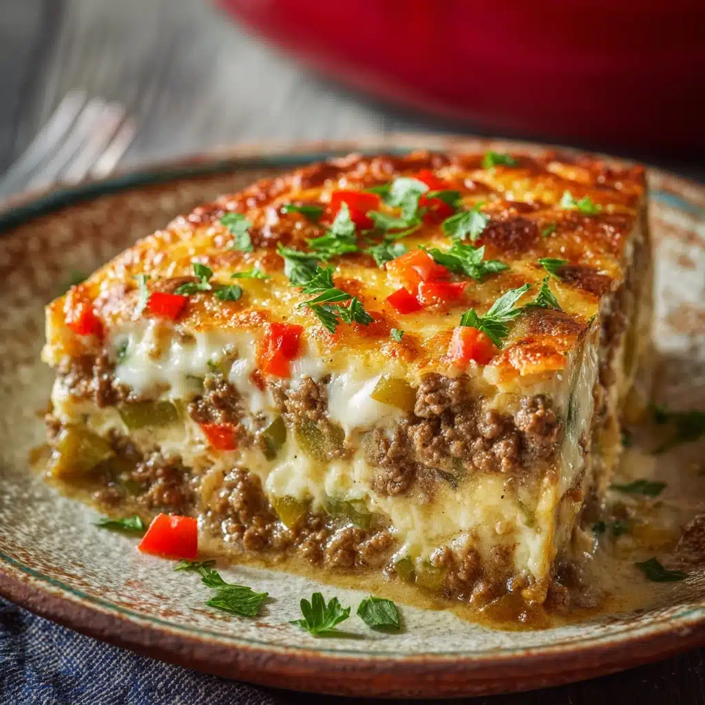 Low Carb Philly Cheesesteak Casserole Recipe - Recipe Image