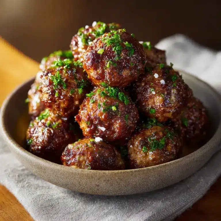 Keto Garlic Butter Meatballs Recipe
