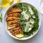 Crispy Baked Parmesan Chicken with Lemon Arugula Recipe