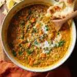 Smoky Red Lentil Soup with Spinach Recipe