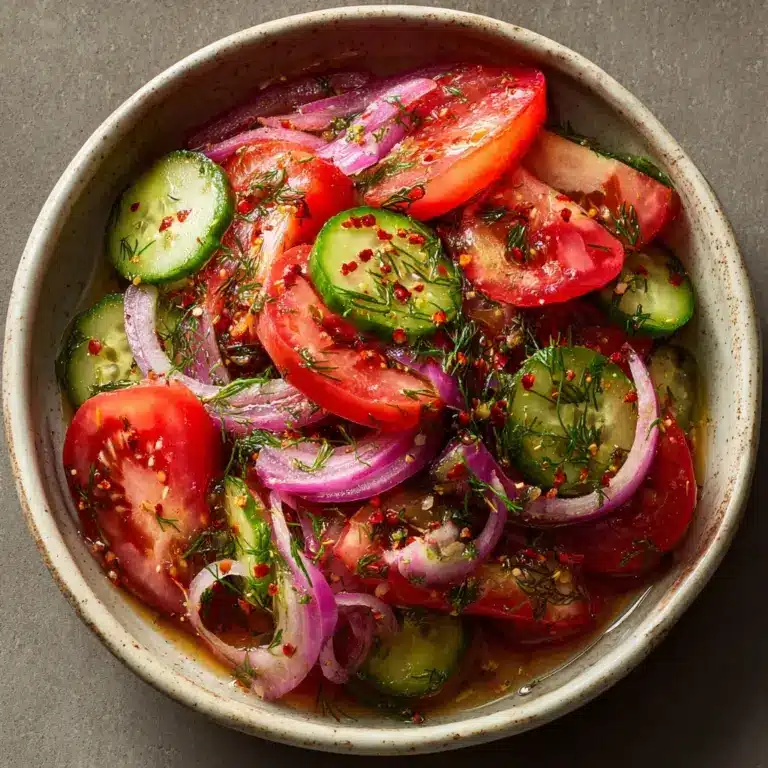 Marinated Cucumbers, Onions & Tomatoes Recipe