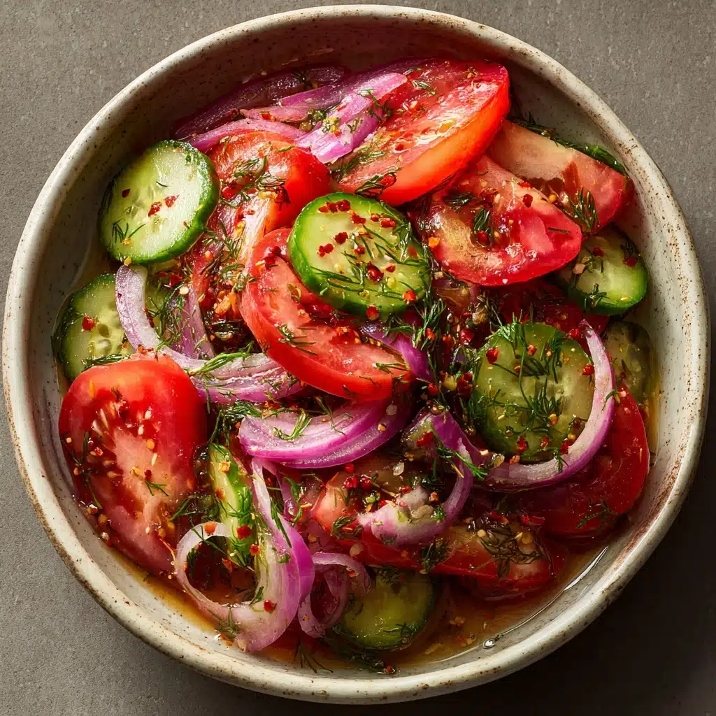 Marinated Cucumbers, Onions & Tomatoes Recipe