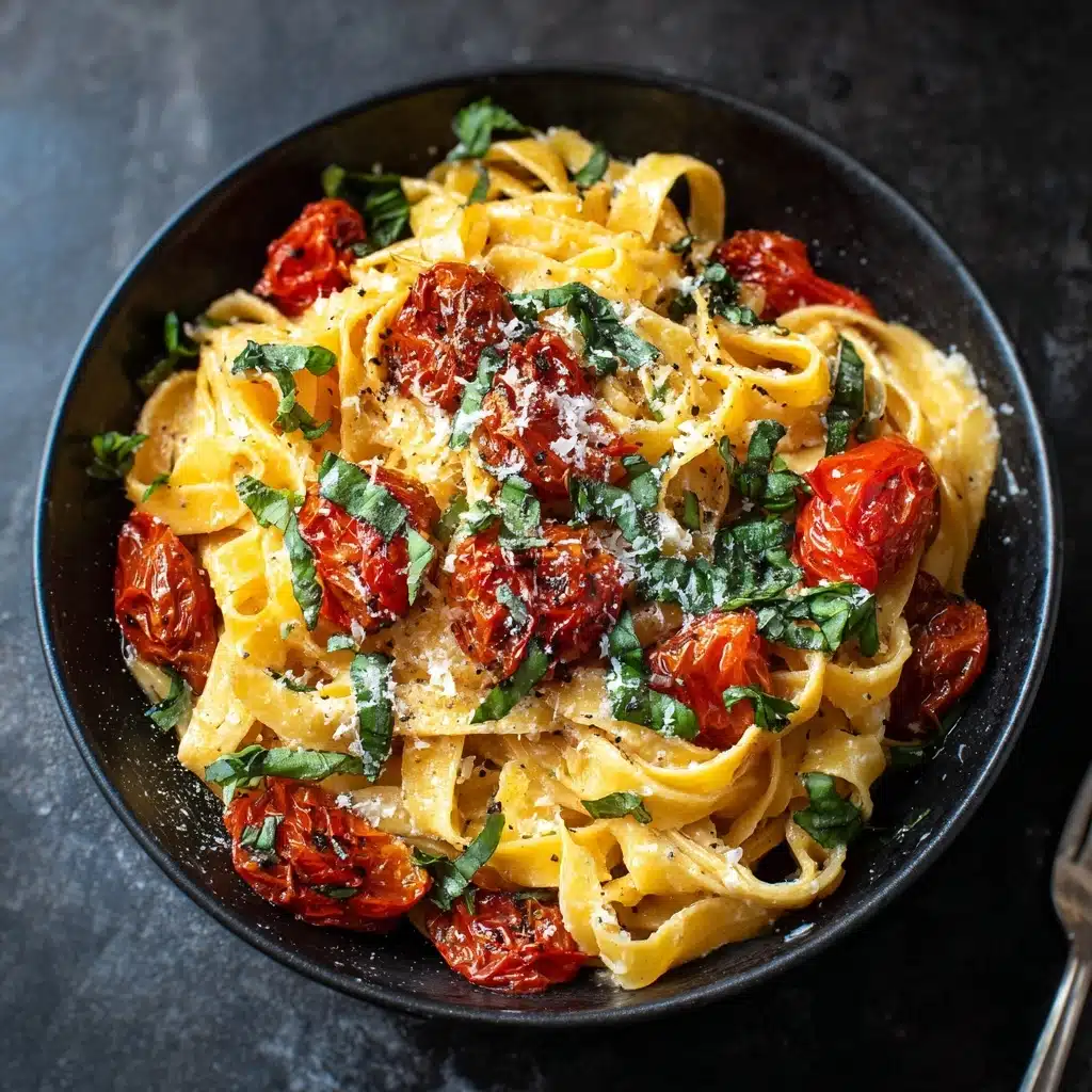 Creamy Basil Tomato Pasta Recipe - Recipe Image