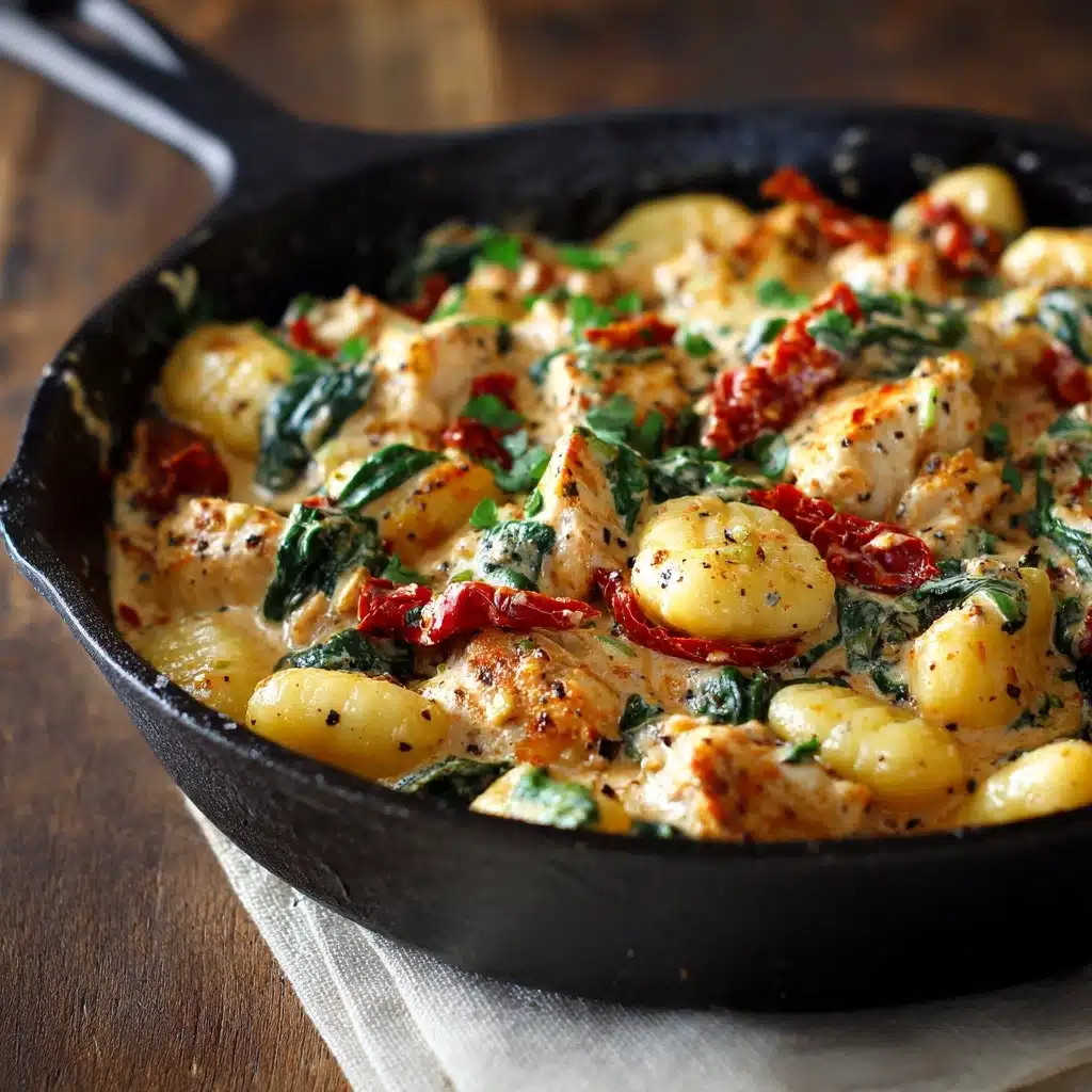 Garlic Chicken Gnocchi Skillet Recipe - Recipe Image