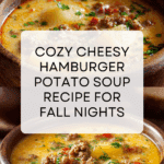 Cheesy Hamburger Potato Soup Recipe