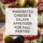 Easy Marinated Cheese Appetizer with Salami & Green Olives Recipe