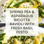Spring Pea Asparagus Ricotta Ravioli Recipe
