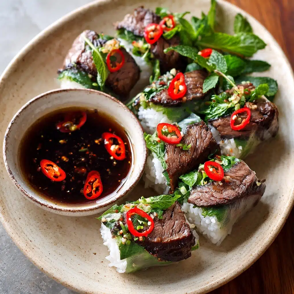 Thai Basil Beef Rolls Recipe - Recipe Image