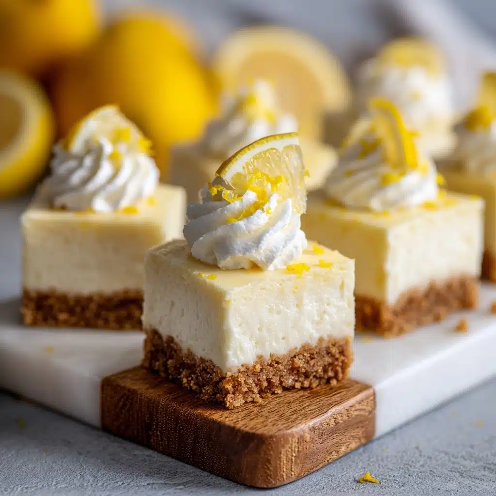 No-bake Lemon Cheesecake Bars Recipe - Recipe Image