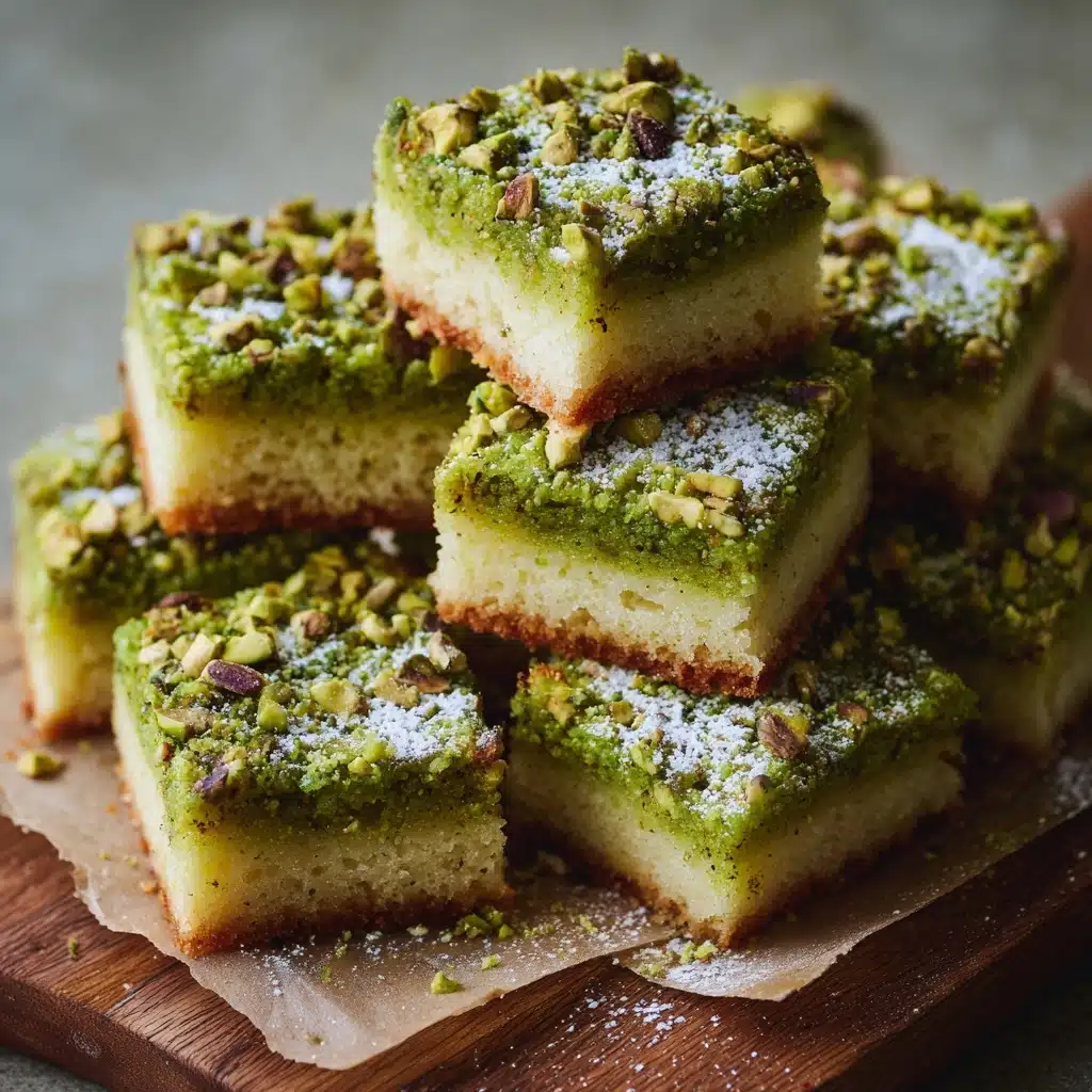 Buttery Pistachio Sugar Cookie Bars Recipe - Recipe Image