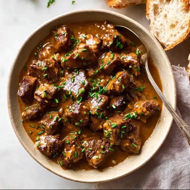 Creamy Garlic Butter Steak Bites with Mushrooms Recipe