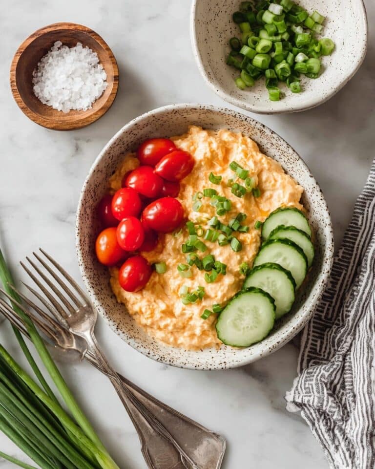 Soft Scrambled Eggs with Cheese and Chives Recipe