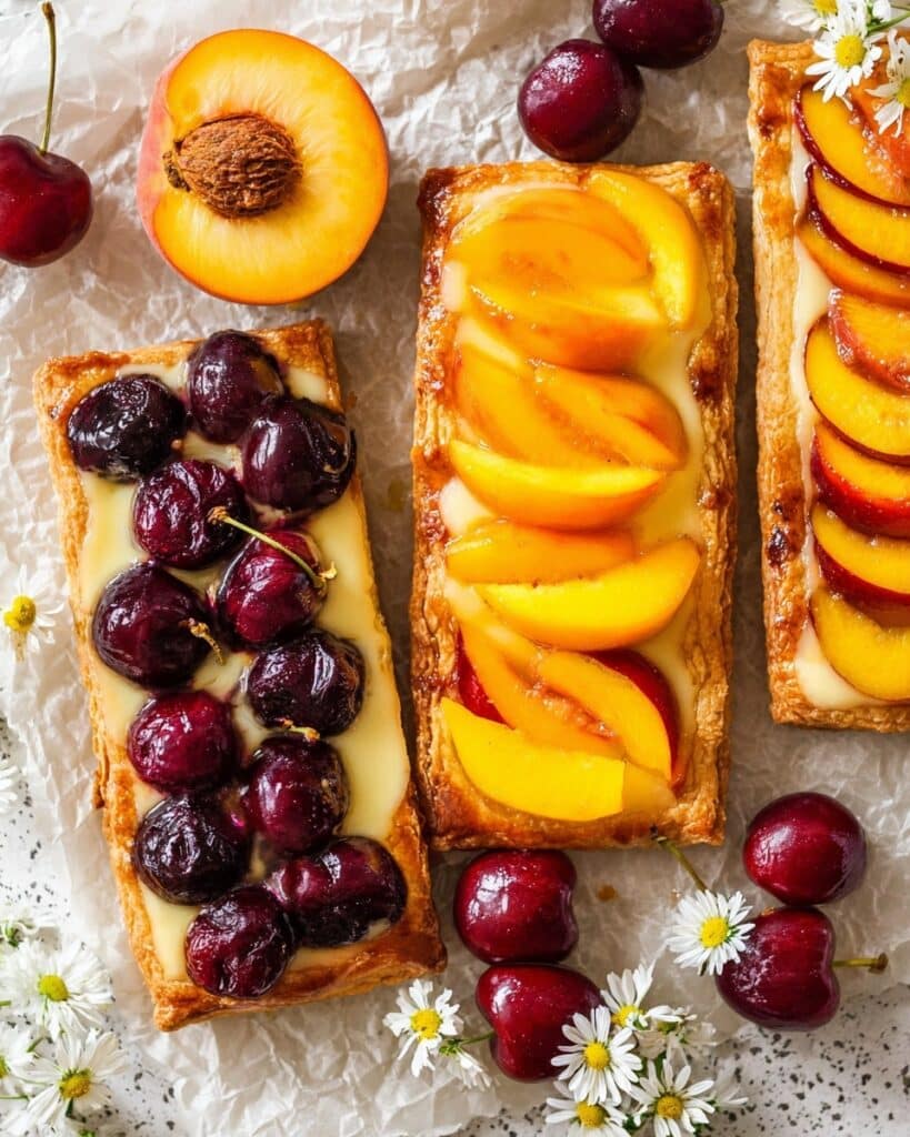 Easy Cheese Danish with Fresh Fruit and Apricot Jam Recipe