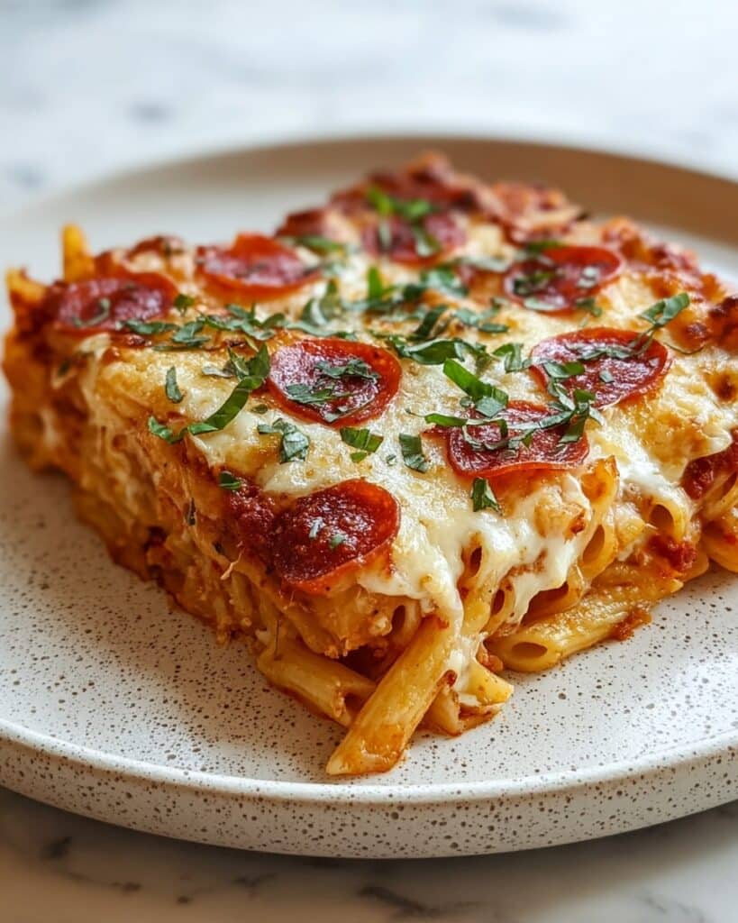 Baked Pasta Pizza Hut Style Casserole Recipe