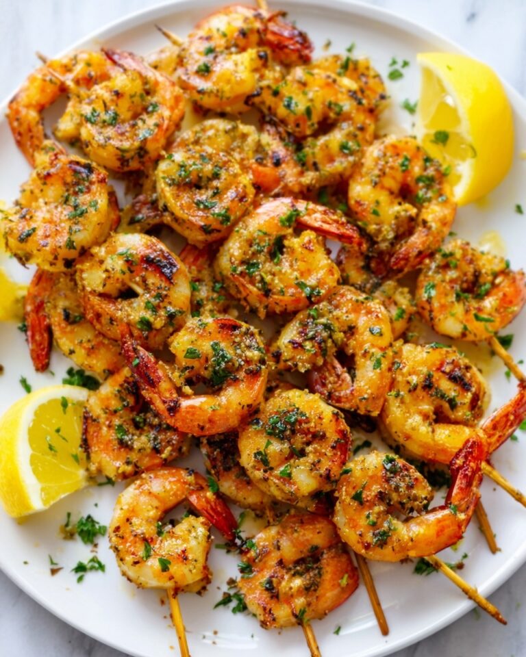 Garlic Butter Shrimp Skewers Recipe