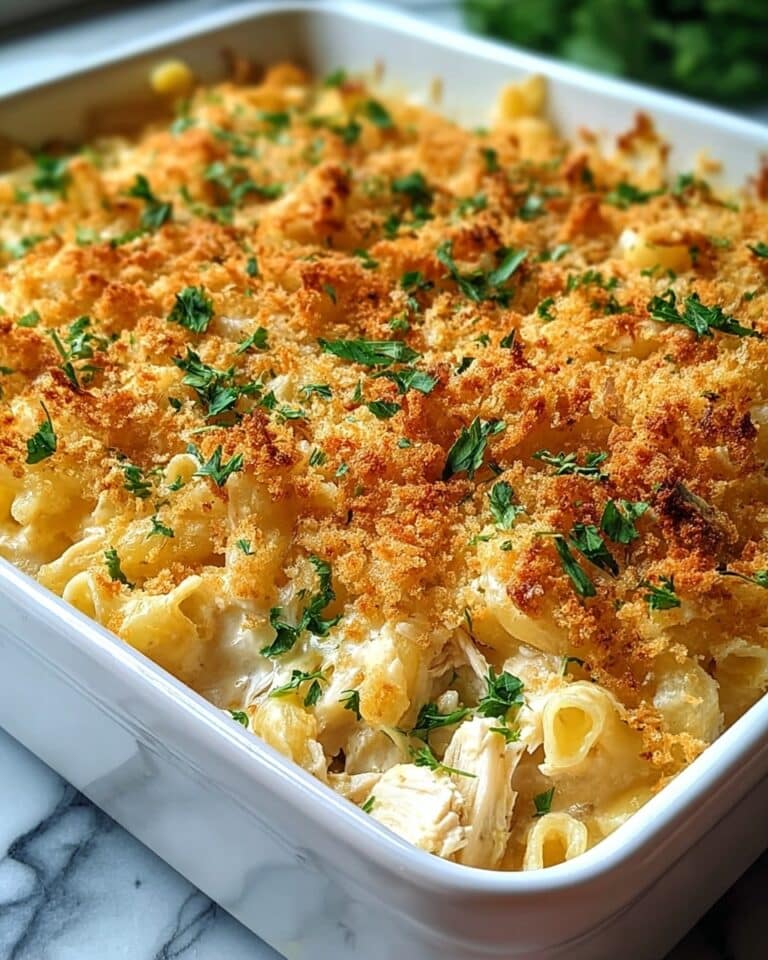 Cheesy Chicken Noodle Casserole Recipe