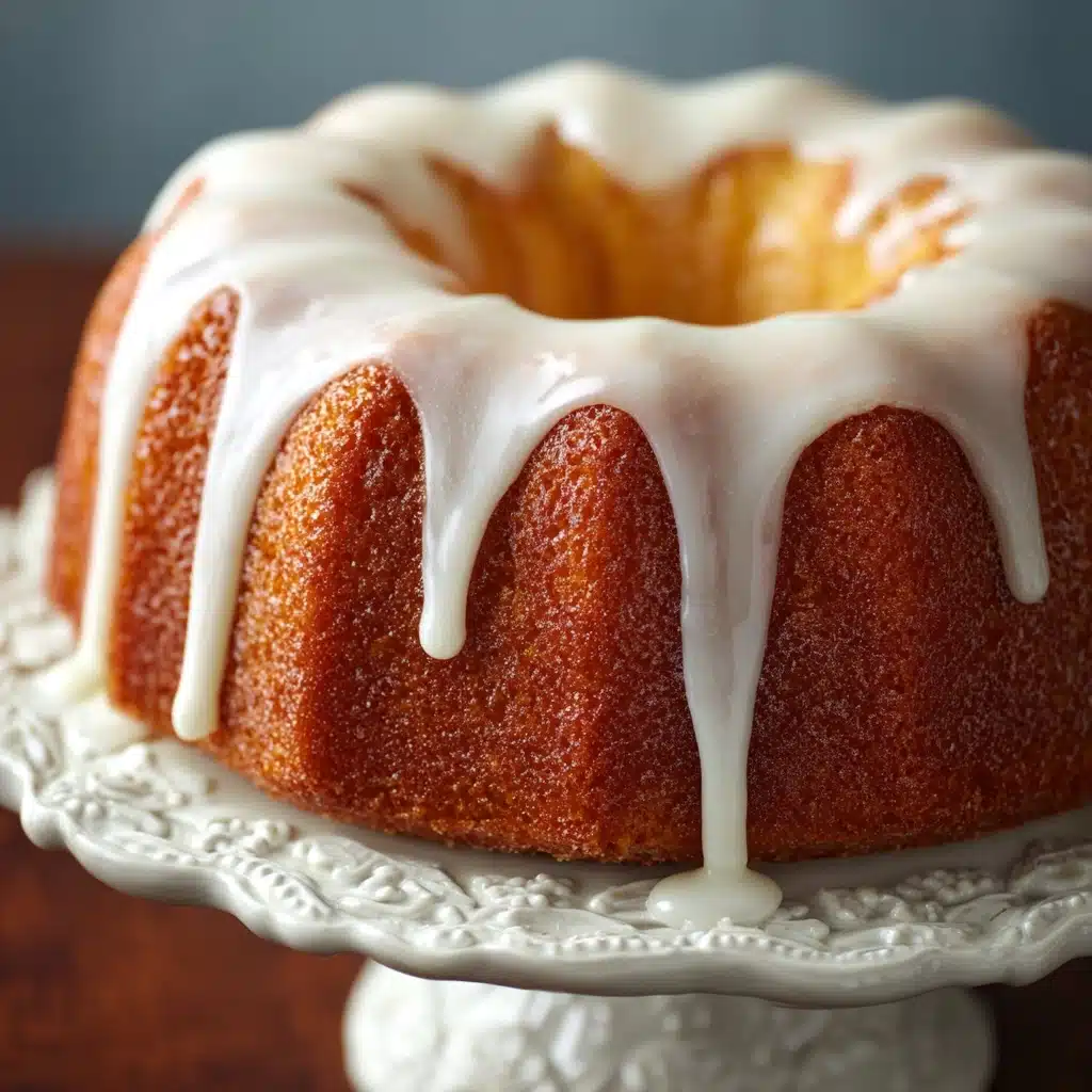 Vanilla Buttermilk Pound Cake with Cream Cheese Glaze Recipe