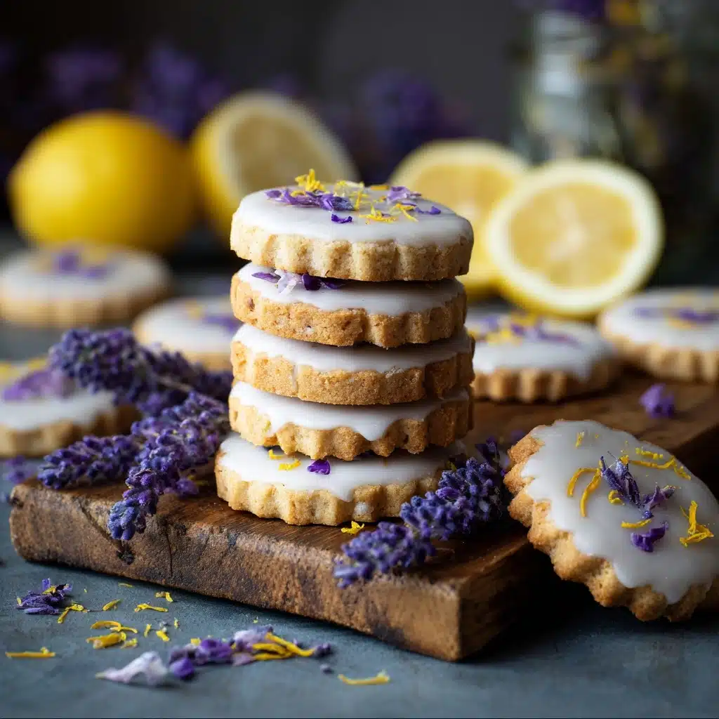 Iced Lemon Lavender Shortbread Cookies Recipe - Recipe Image