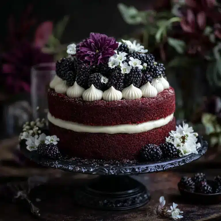 Blackberry Velvet Gothic Cake Recipe
