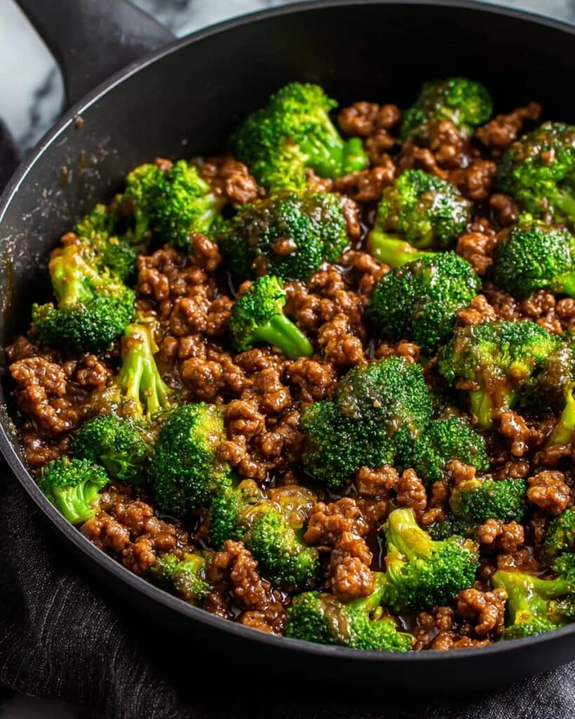 Keto Hamburger and Broccoli Skillet Recipe