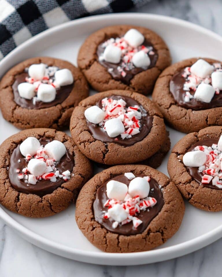 Hot Chocolate Peppermint Thumbprints Recipe