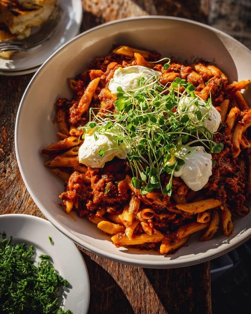 Easy One Pot Spicy Tomato Basil Pesto Pasta Recipe