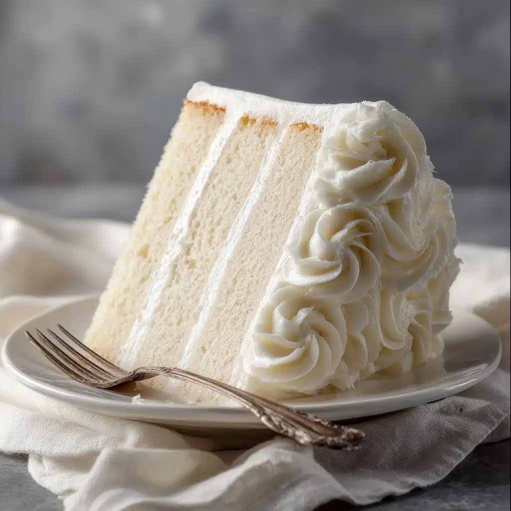 Moist White Velvet Cake With Vanilla Buttercream Recipe