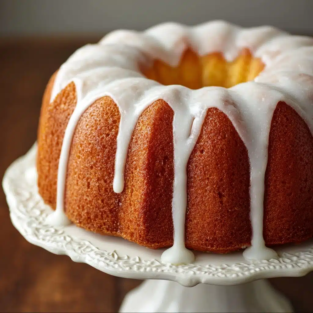 Vanilla Buttermilk Pound Cake with Cream Cheese Glaze Recipe - Recipe Image