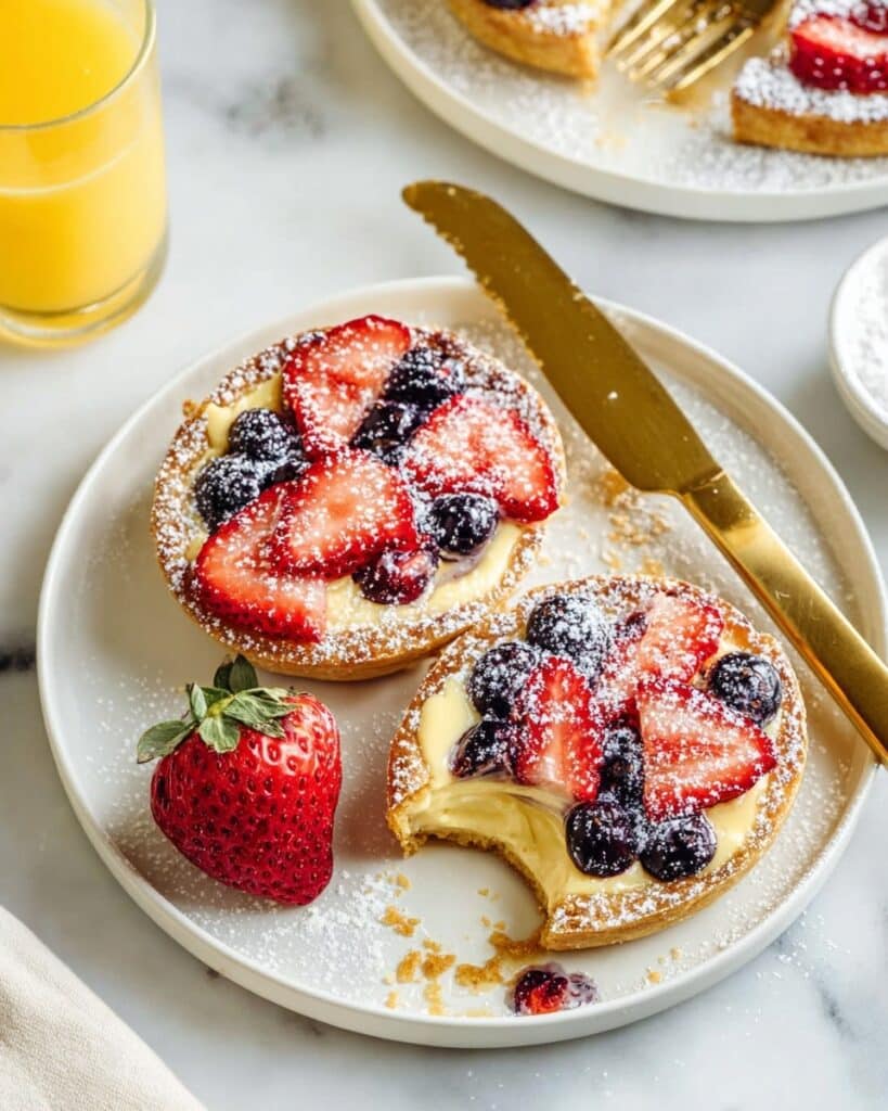 Air Fryer Yogurt Custard Toast with Berries Recipe