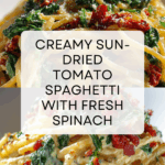 Spaghetti & Spinach with Sun-Dried Tomato Cream Sauce Recipe