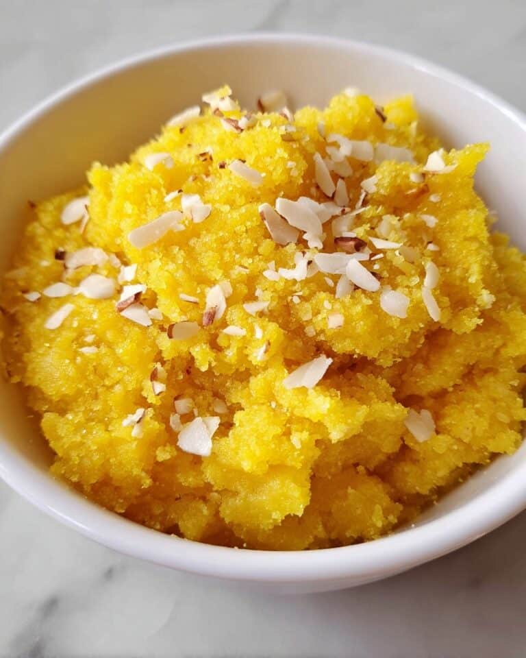 Cardamom Pistachio Semolina Halwa Recipe