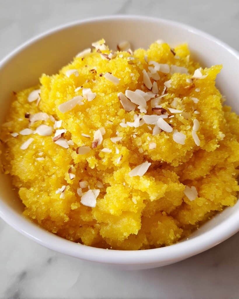 Cardamom Pistachio Semolina Halwa Recipe