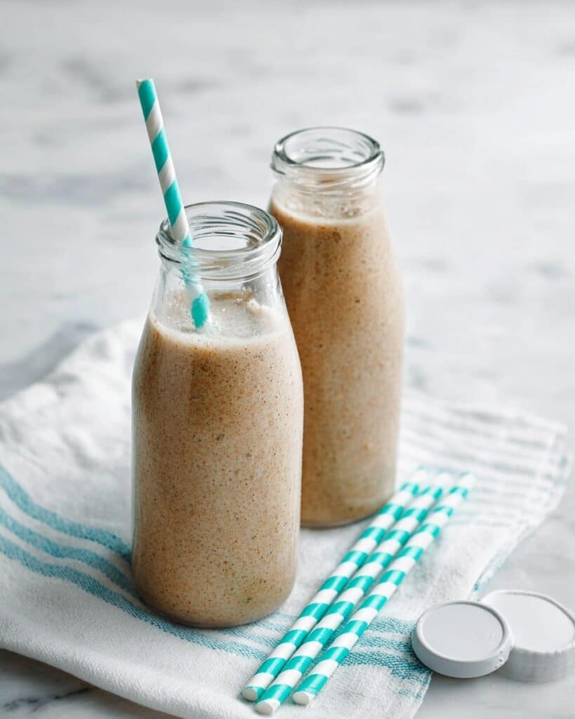 Creamy Banana Almond Smoothie with Prunes and Cinnamon Recipe