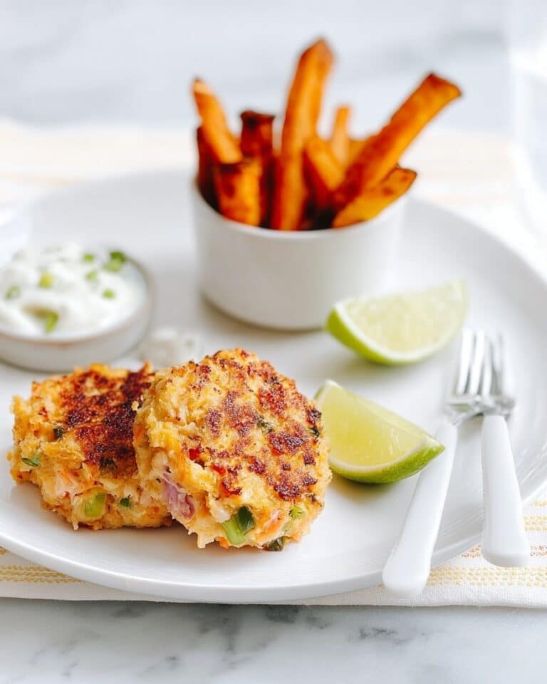 Salmon & Ginger Fish Cakes with Sweet Potato Chips Recipe