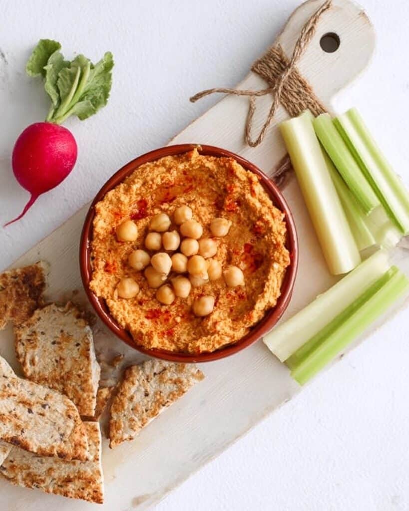 Chargrilled Veg Hummus with Dippers Recipe