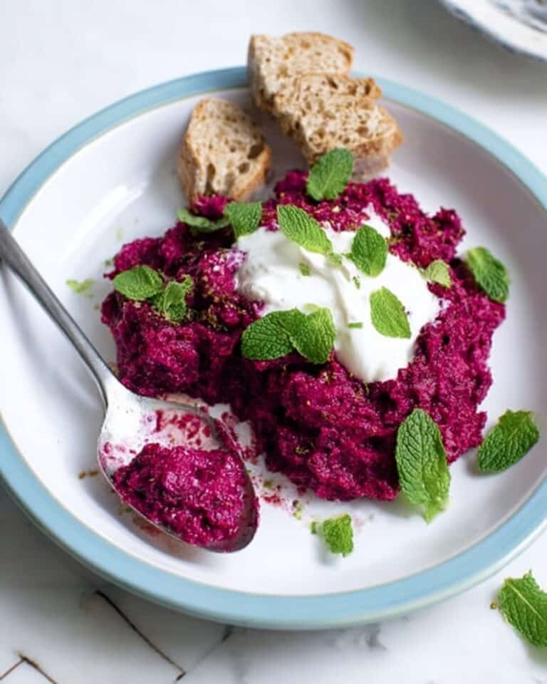 Beetroot Hummus with Lemon, Cumin, and Mint Recipe