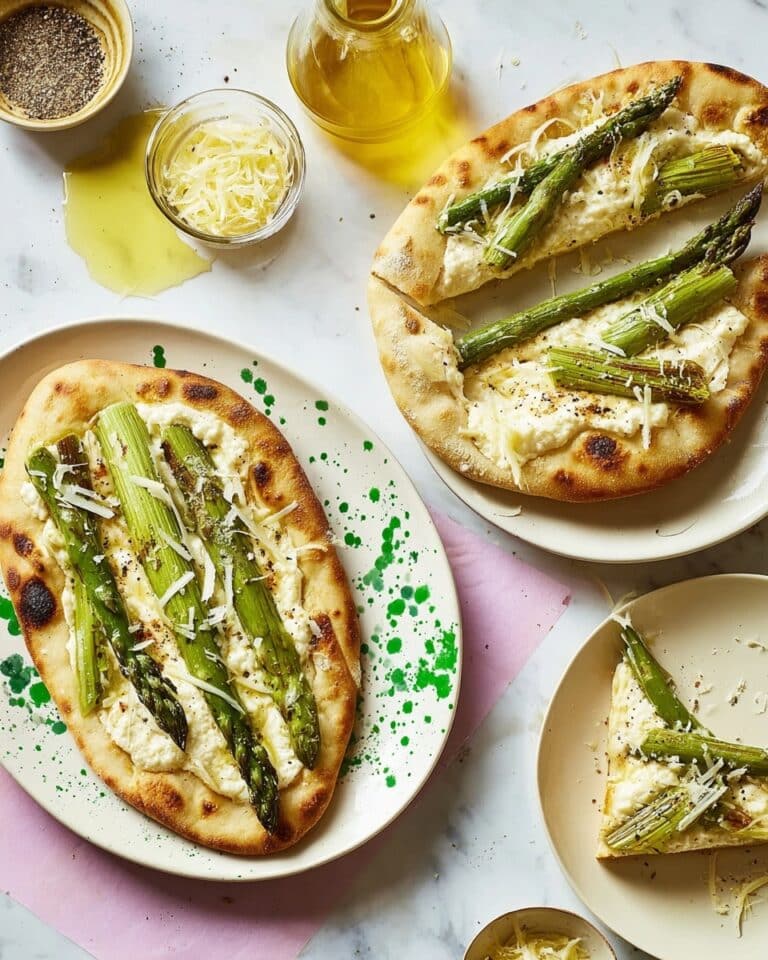 Asparagus, Ricotta & Lemon Pizzettes Recipe
