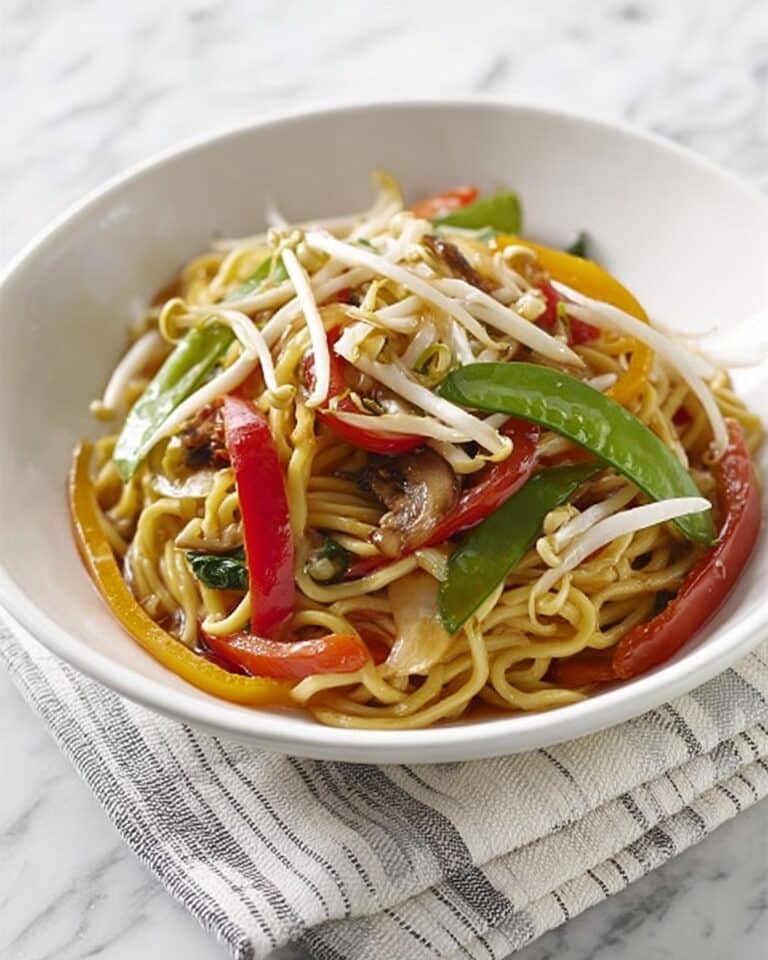 Noodles with Stir-Fried Chilli Vegetables Recipe