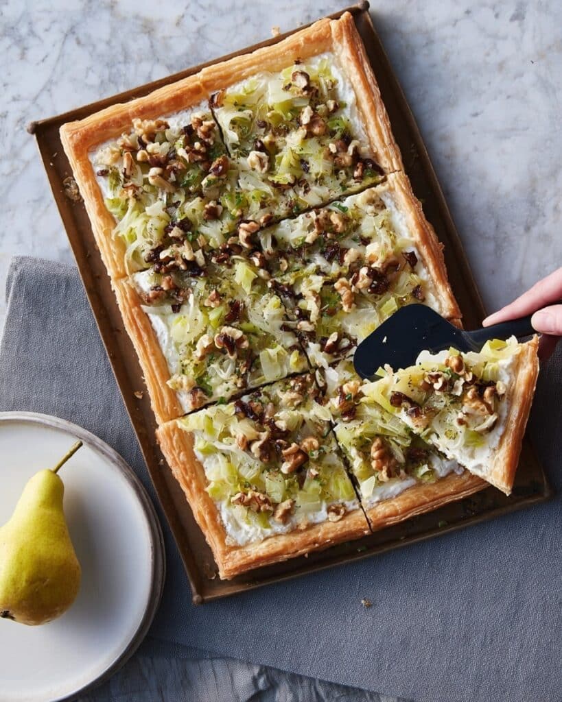 Leek, Goat’s Cheese, Walnut & Lemon Tart Recipe
