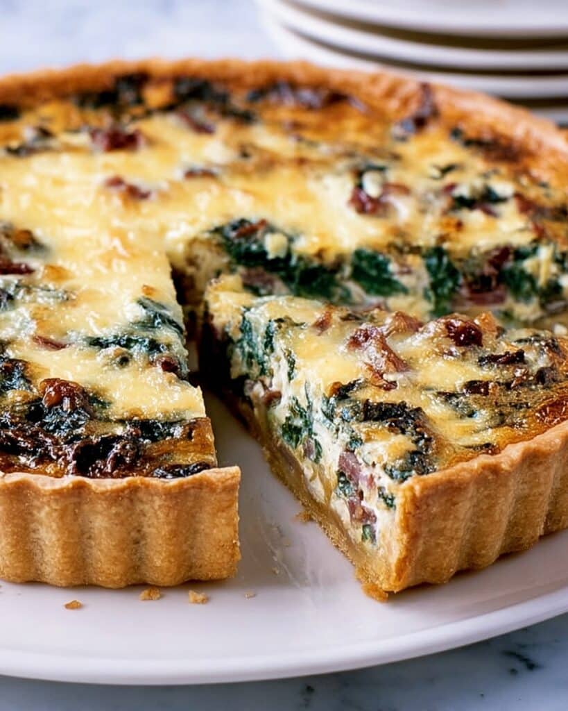 Fresh Spinach & Anchovy Tart Recipe