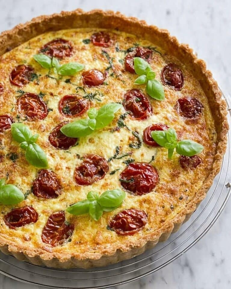Roasted Tomato, Basil & Parmesan Quiche Recipe