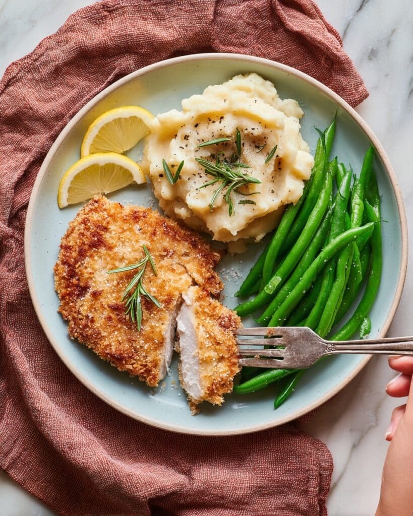 Italian Garlic Chicken with White Bean & Rosemary Mash Recipe