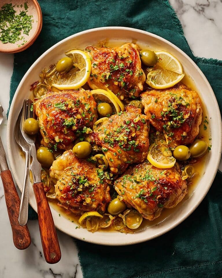Olive-Brine Chicken with Garlic, Lemon, and Parsley Recipe