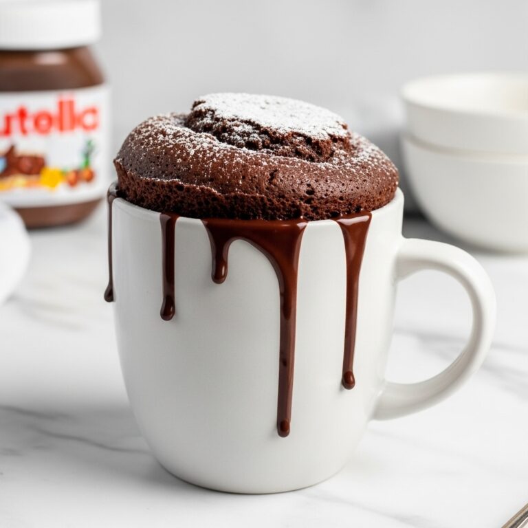 5 Minute Nutella Mug Cake Recipe