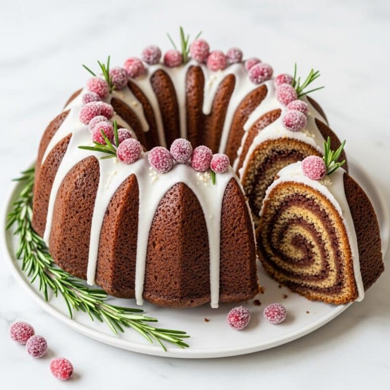 Gingerbread Bundt Cake with Ginger and Cinnamon Glaze Recipe