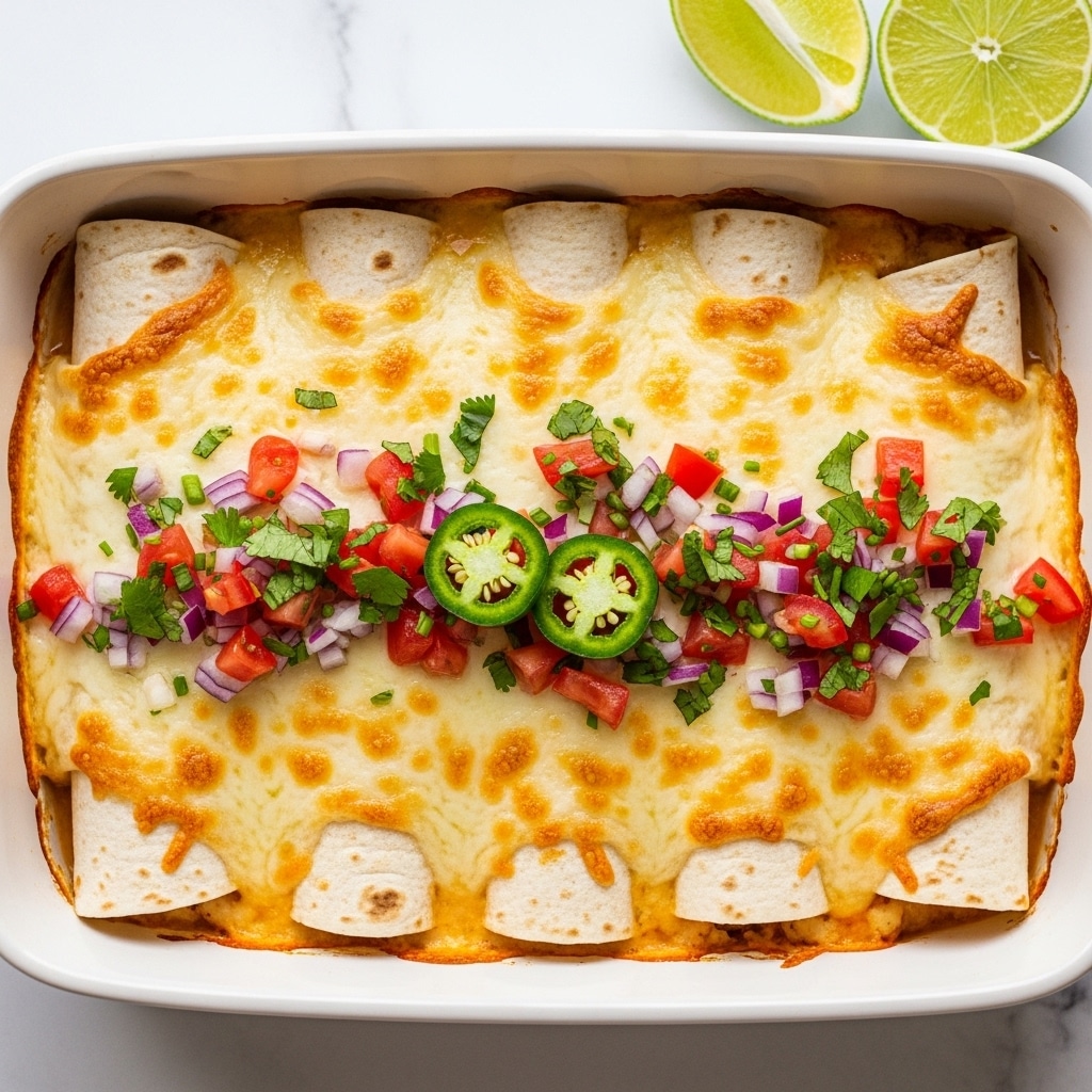White Chicken Enchiladas with Green Chiles and Monterey Jack Recipe
