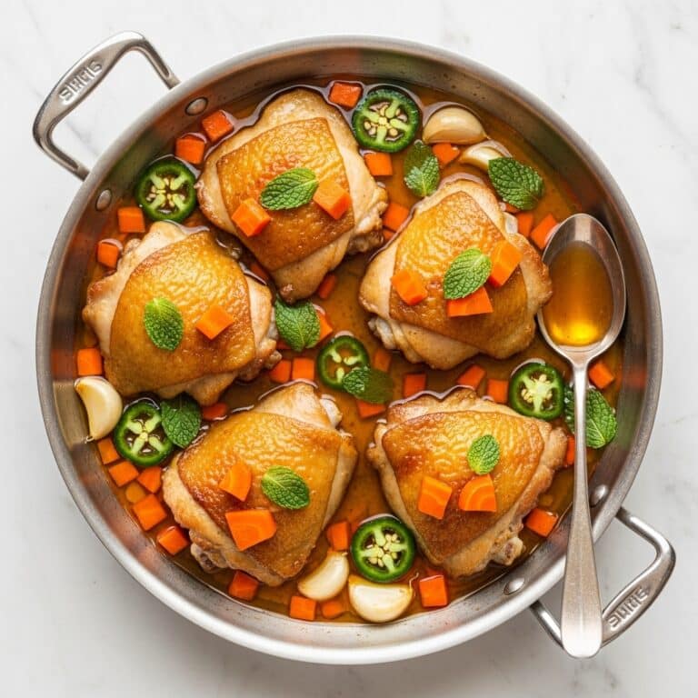 Chicken Escabeche with Jalapeños, Golden Raisins, and Mint Recipe