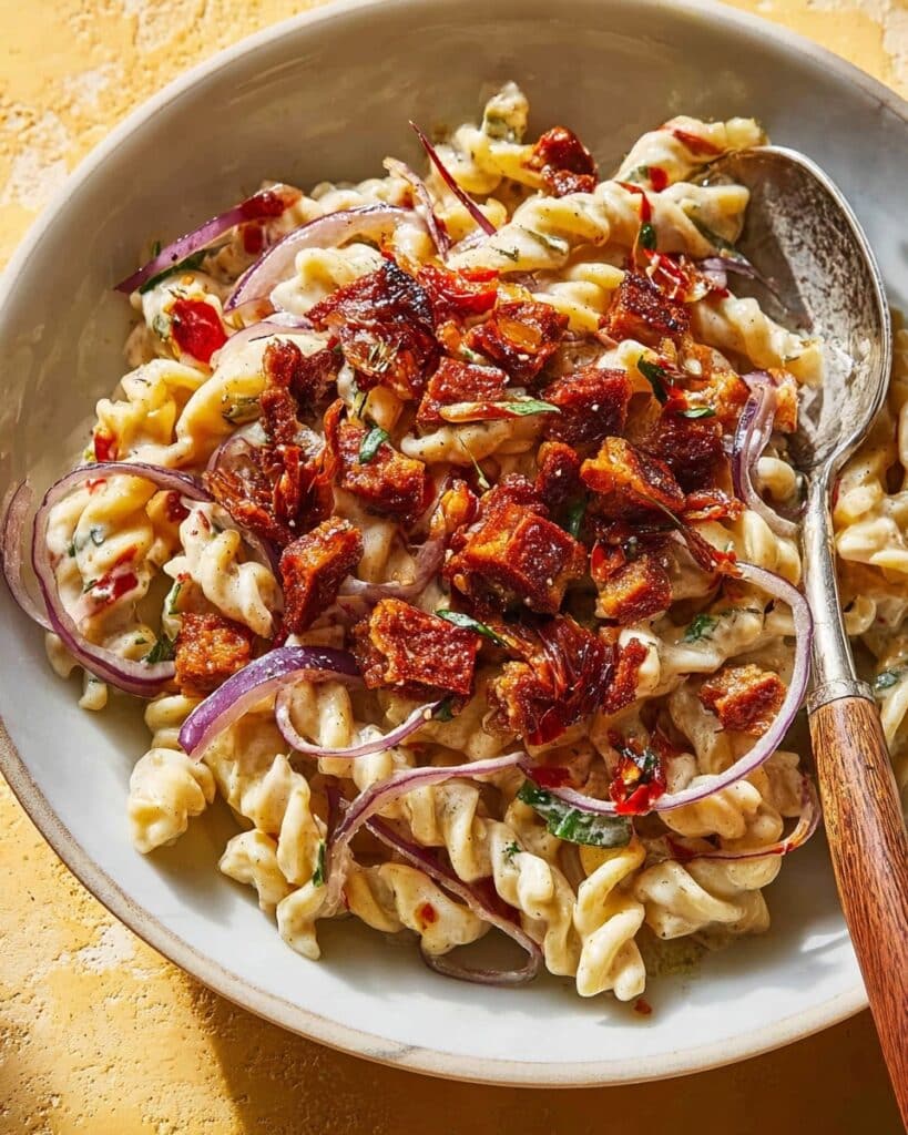 Yogurt-Dressed Pasta Salad with Lamb and Sundried Tomatoes Recipe